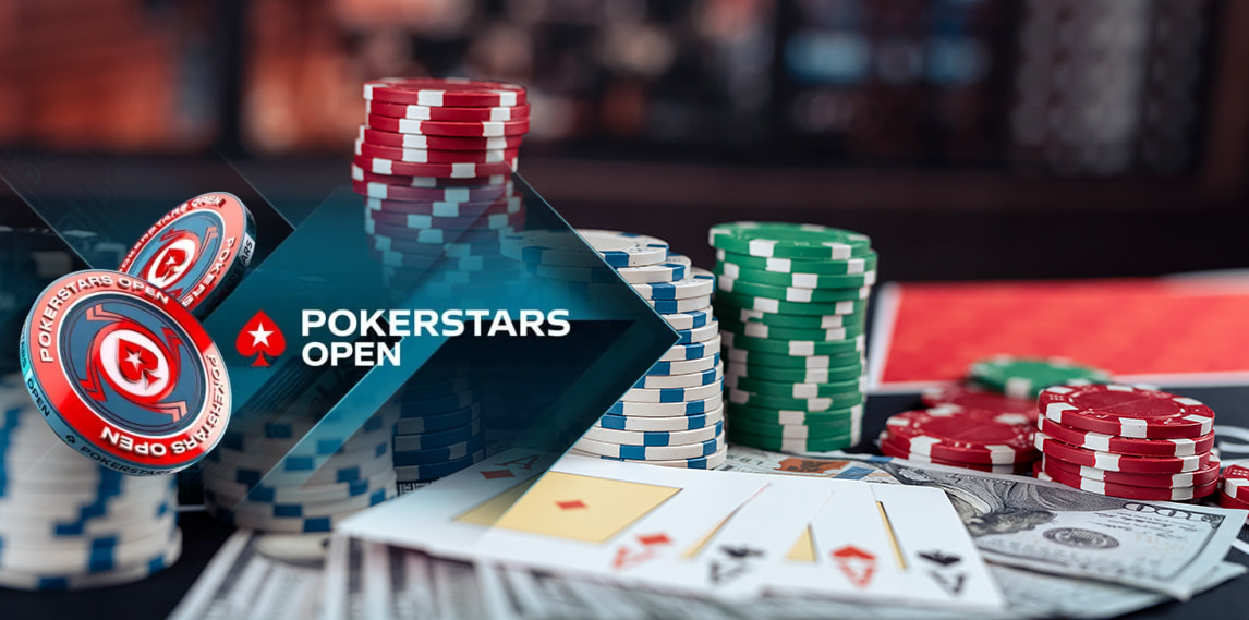 Logo PokerStars, fiches e carte