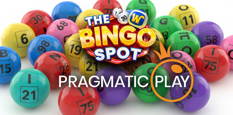 Palline numerate, logo Pragmatic Play and The Bingo Spot